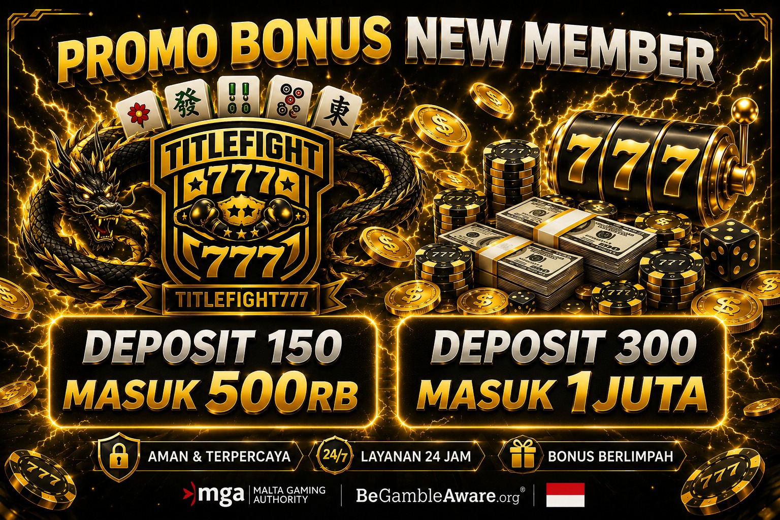 BONUS NEW MEMBER 150 RB MASUK 500 RB