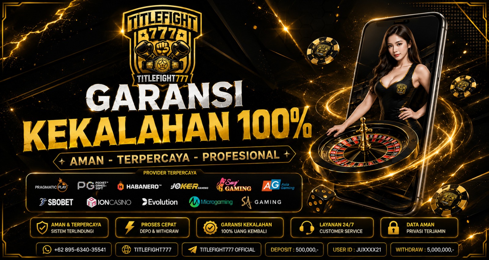 GARANSI KEKALAHAN 100%